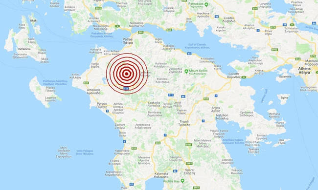 Σεισμός 3,6 Ρίχτερ νότια της Πάτρας